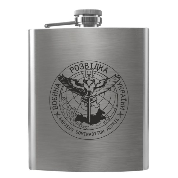 Flask 1003 Запальничка Zippo Емблема Воєнна Розвідка України Знак Сова з мечем