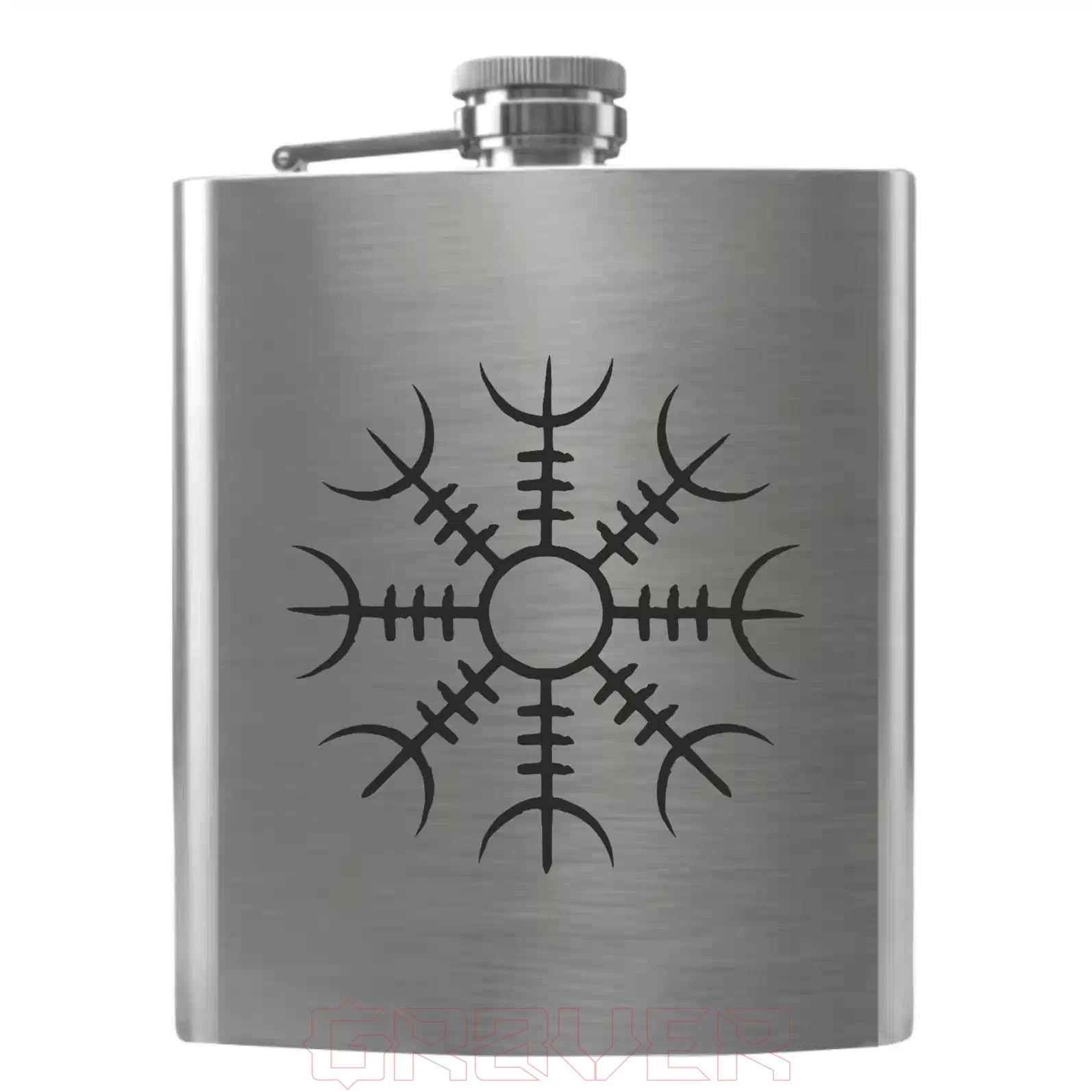 flask-2501 з гравіюванням символу Шолом Жаху Егісхьяльм Flask 2501 з гравіюванням символу Шолом Жаху Егісхьяльм