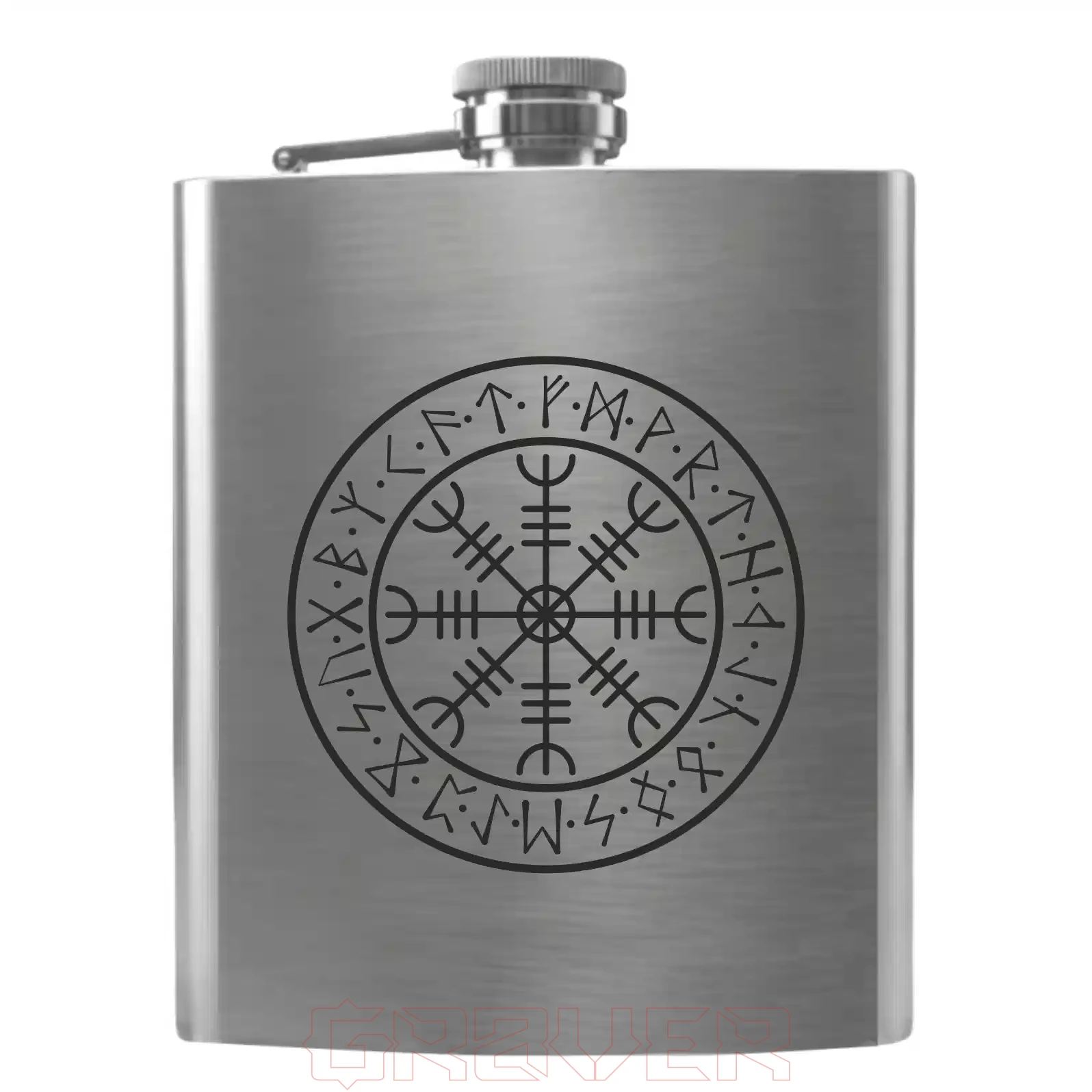 flask-2502 Шолом Жаху всередині рунічного кола Flask 2502 Шолом Жаху всередині рунічного кола