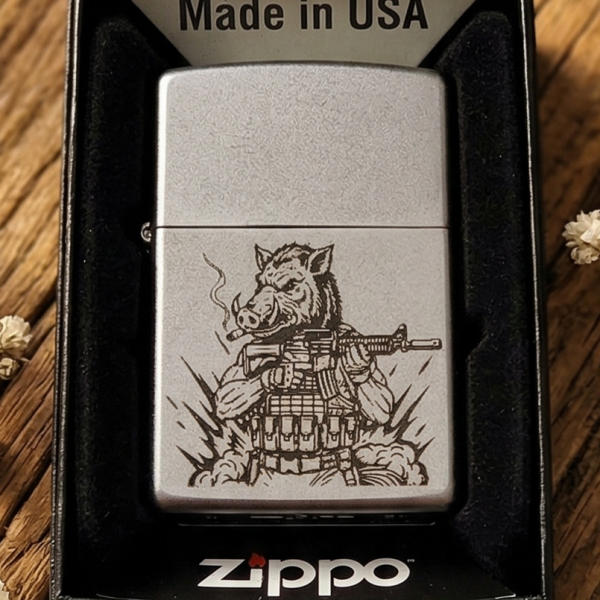 Кастомна запальничка Zippo з гравіюванням вашого тотемного звіра, позивного2
