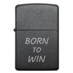 Бензинова запальничка з англомовним лазерним написом «BORN TO WIN»