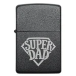 Запальничка для тата з англійським лазерним гравіюванням Super Dad