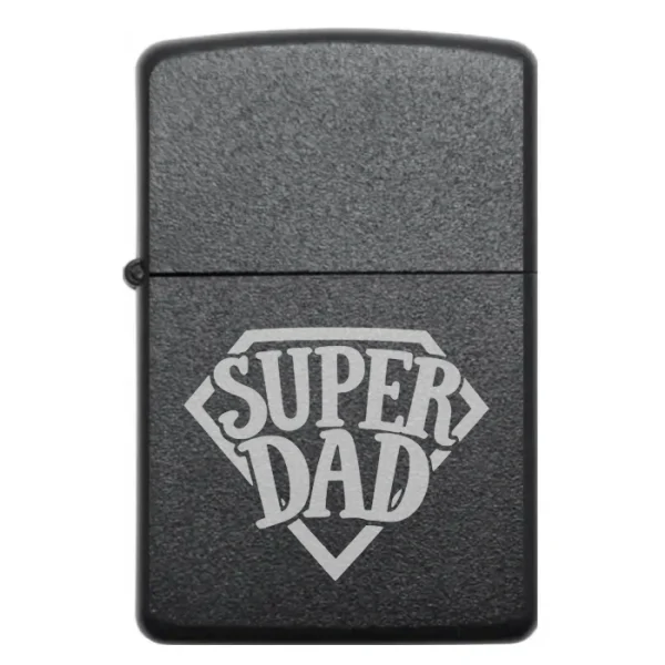 Запальничка для тата з англійським лазерним гравіюванням Super Dad