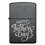 Бензинова запальничка на День батька з каліграфічним написом Happy Father’s Day