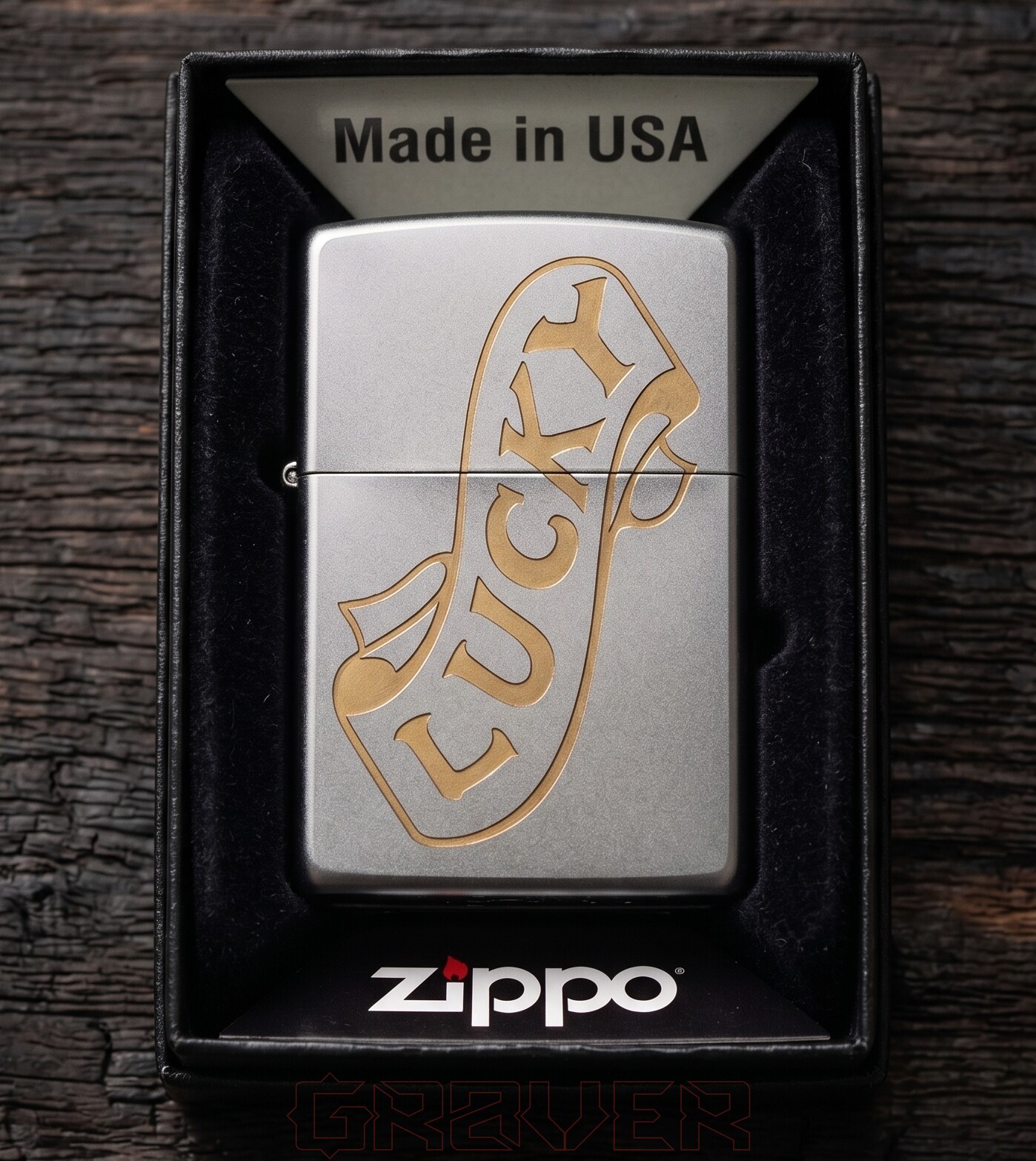 Оригінальна запальничка Zippo з індивідуальним гравіюванням за вашим макетом Оригінальна запальничка Zippo з індивідуальним гравіюванням за вашим макетом