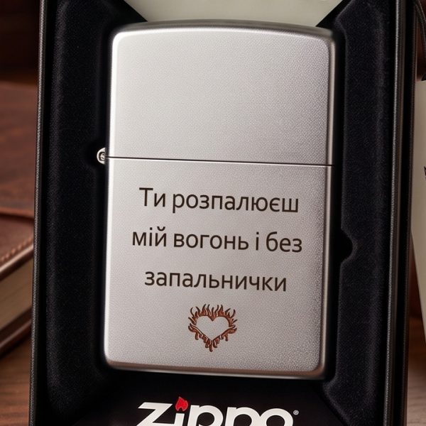 Оригінальна запальничка Zippo з романтичним гравіюванням для коханої людини