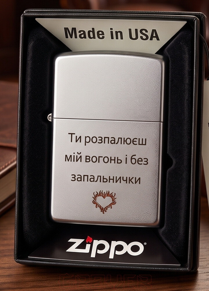 Оригінальна запальничка Zippo з романтичним гравіюванням для коханої людини Оригінальна запальничка Zippo з романтичним гравіюванням для коханої людини