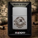 Подарункова запальничка Zippo спецпризначенця із символікою ССО України «Іду на ви»
