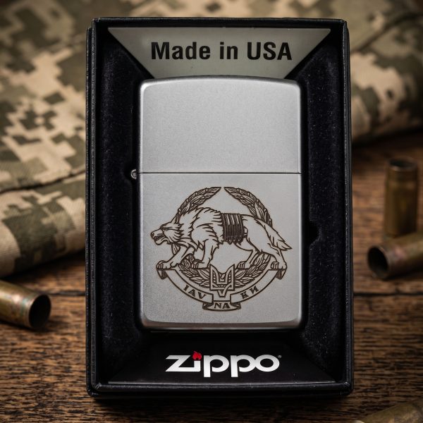 Подарункова запальничка Zippo спецпризначенця із символікою ССО України «Іду на ви»