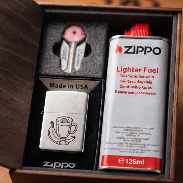 Подарунковий набір із запальничкою Zippo з індивідуальним гравіюванням на замовлення, оригінальний подарунок на свято1
