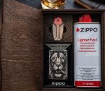 Подарунковий набір Zippo з гравіюванням Лев із сигарою (1)