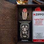 Подарунковий набір Zippo з гравіюванням Лев із сигарою (1)