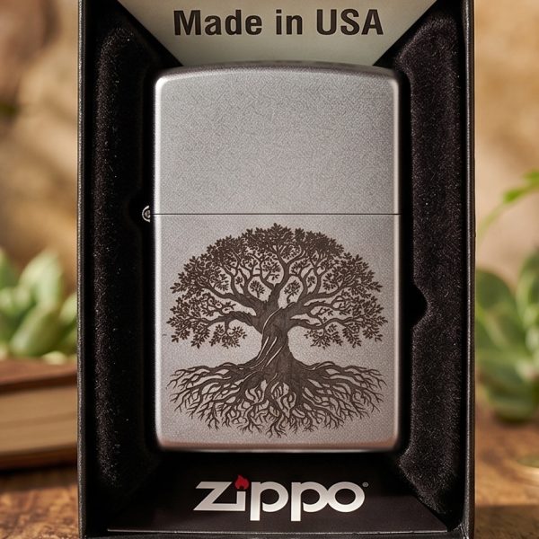 Запальничка Zippo з лазерним гравіюванням вашого зображення «Дерева життя» на замовлення