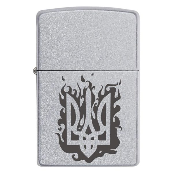 Zippo 023 Gerb Tryzub U Vogni