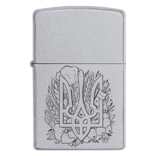 Zippo 028 Tryzub Z Kalynoyu Makamy Ta Koloskamy Pshenyczi