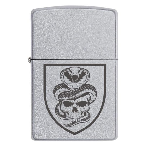 Zippo 2029 шеврон «Череп зі змією»