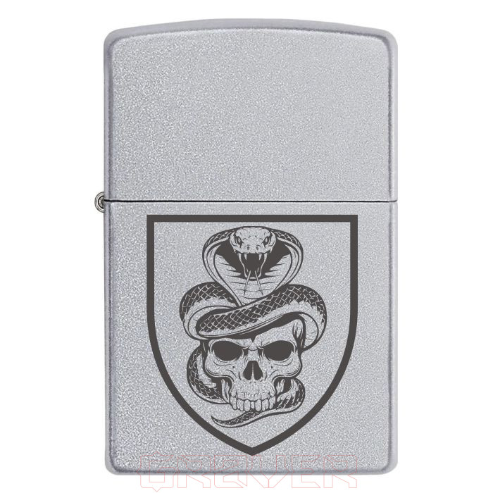 Zippo-2029 шеврон «Череп зі змією» Zippo 2029 шеврон «Череп зі змією»