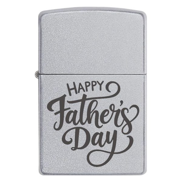 Zippo 3365 Ідеальний сюрприз на День Батька! – Запальничка з гравіюванням Happy Father's Day у витонченому каліграфічному стилі