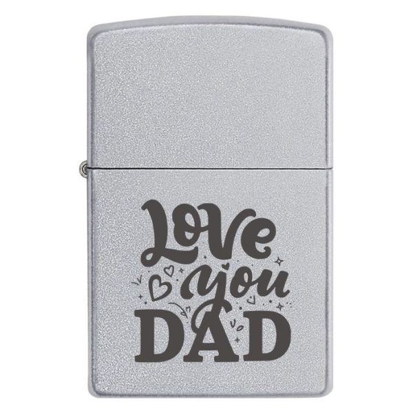 Zippo 3375 Нехай тато відчує вашу любов щодня! – Запальничка з ніжним гравіюванням Love You Dad