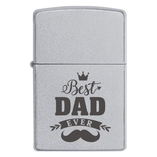 Zippo 3378 Подарунок Татові, якого поважають — як легенду! – Запальничка з гравіюванням Best Dad Ever