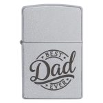 Zippo 3379 Подарунок для Тата, який завжди був, є й буде найкращим! – Запальничка з гравіюванням Best Dad Ever у подарунковому футлярі