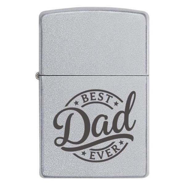 Zippo 3379 Подарунок для Тата, який завжди був, є й буде найкращим! – Запальничка з гравіюванням Best Dad Ever у подарунковому футлярі