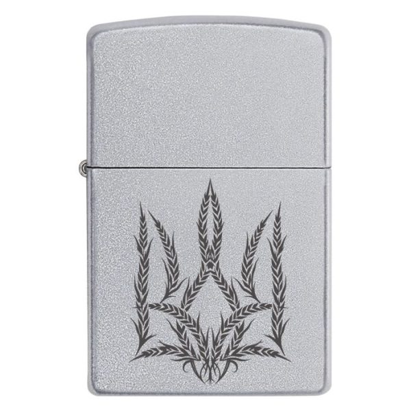 Zippo Custom 2530 Тризуб «Колосковий Оберіг»
